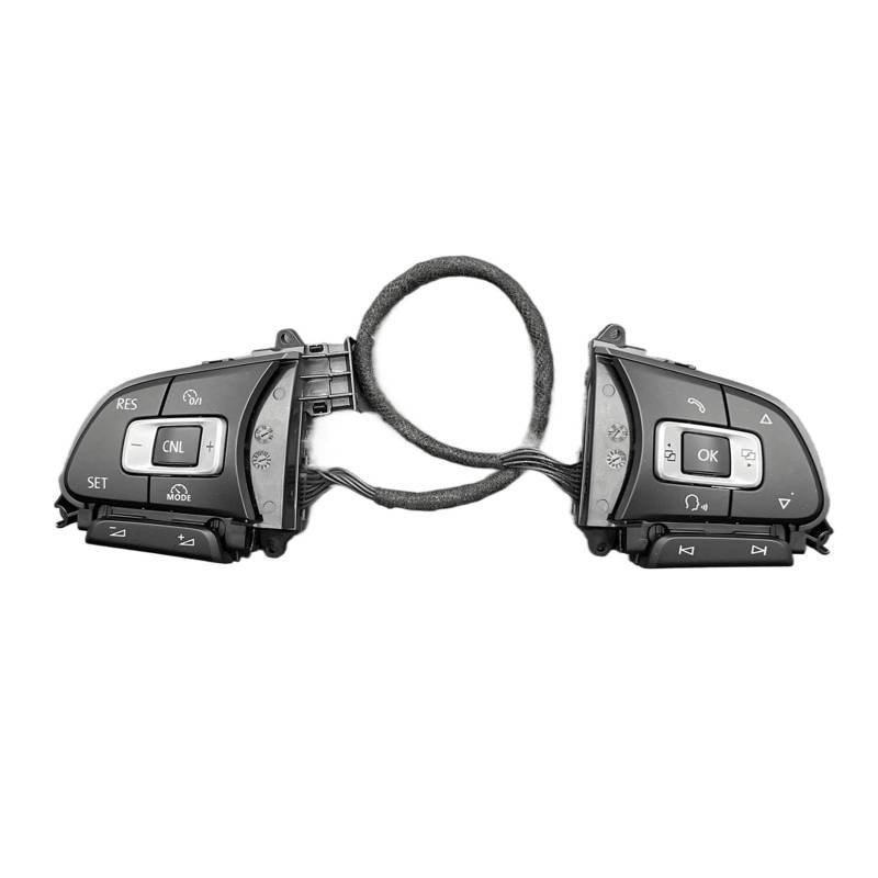 Shuogoufeng Store Autoteile Lenkradtasten Tempomat-Funktionstaste Kompatibel mit Tiguan MK2 Kompatibel mit Arteon Kompatibel mit Passat B8 Kompatibel mit T-Roc von MXIJCJVJ