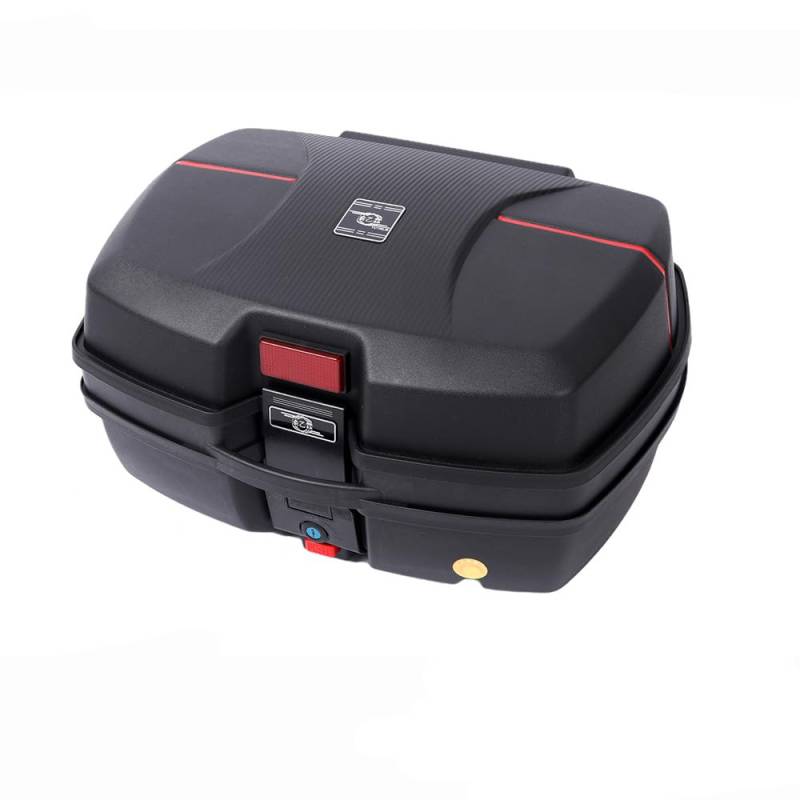 MXQCLSA Topcase Motorradkoffer, für Triumph Rocket 3 GT 2020 2021 2022 2023 2024 wasserdichte & abnehmbare Motorrad-Topbox Helmkoffer abschließbar mit reflektierendem Panel von MXQCLSA