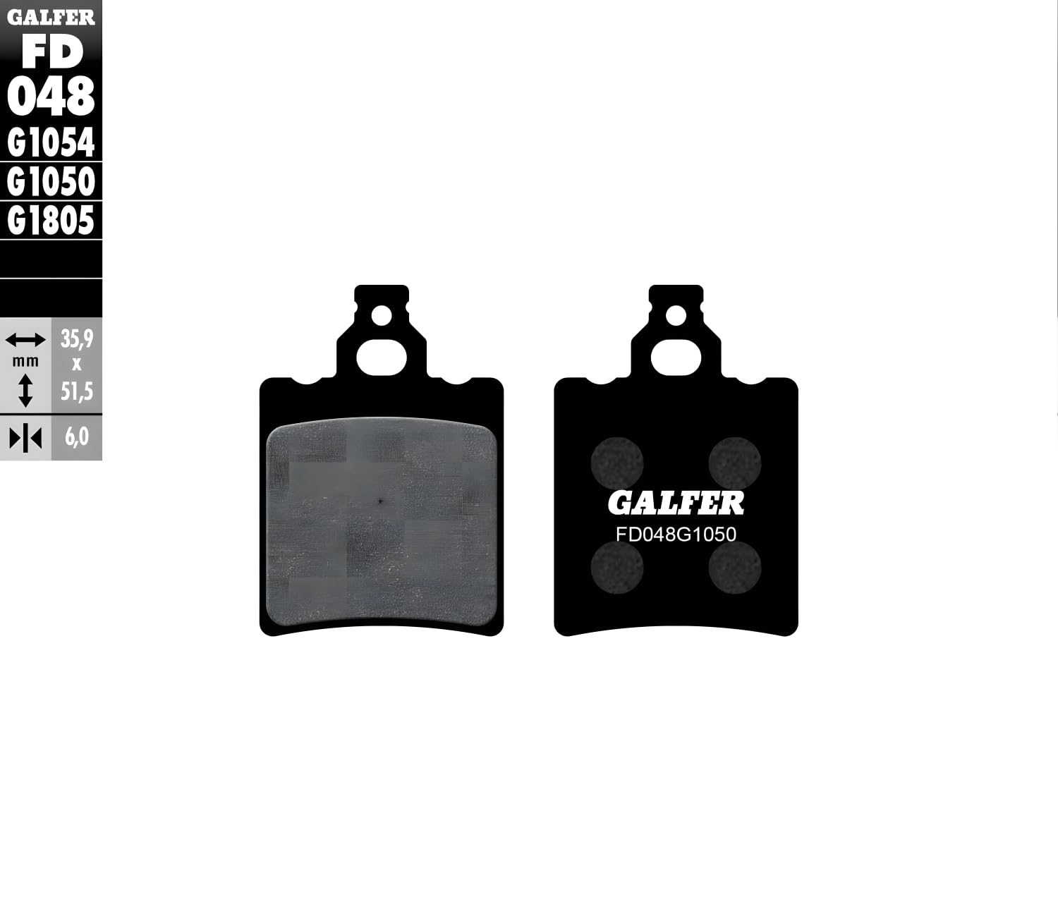 Bremsbeläge Galfer FD048G1050 Semi-Metall SCOOTER vorne 6mm für Cagiva Elefant LC, Malaguti MRX Dune Fantic Motor Koala WSTX Aprilia AF 1 50/125 ccm Bremsbeläge Galfer FD048G1050 Semi-Metall SCOOTER vorne 6mm für Cagiva Elefant LC, Malaguti MRX Dune Fantic Motor Koala WSTX Aprilia AF 1 50/125 ccm von MXT