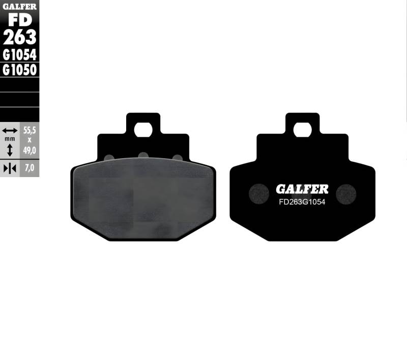 Bremsbeläge Galfer Organisch Set 2x vorne für Piaggio MP3 i HPE ABS Sport Advanced 300/500 ccm von MXT