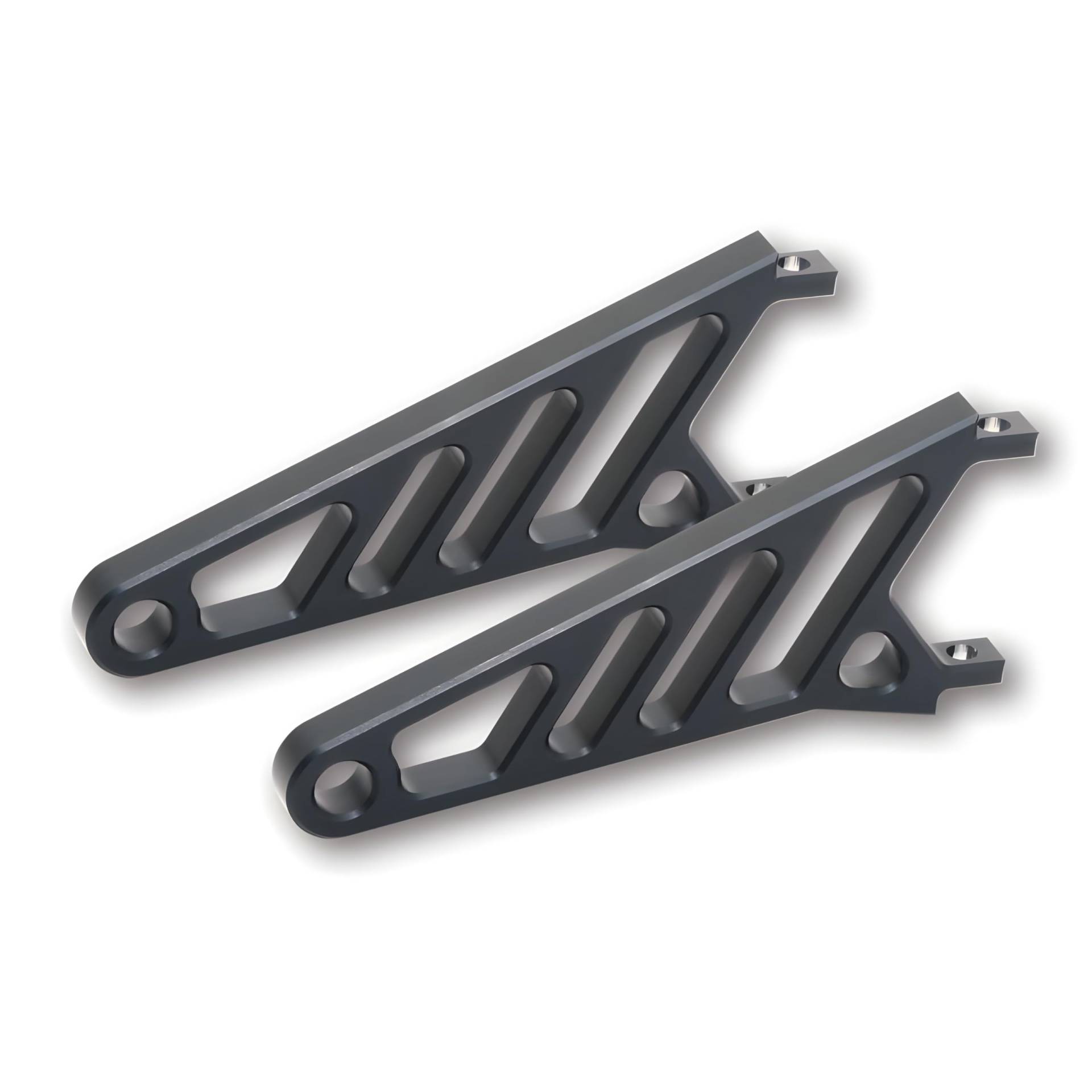 Lampenhalter Highsider CNC lang 114 x 10mm schwarz eloxiert 1 Paar von MXT