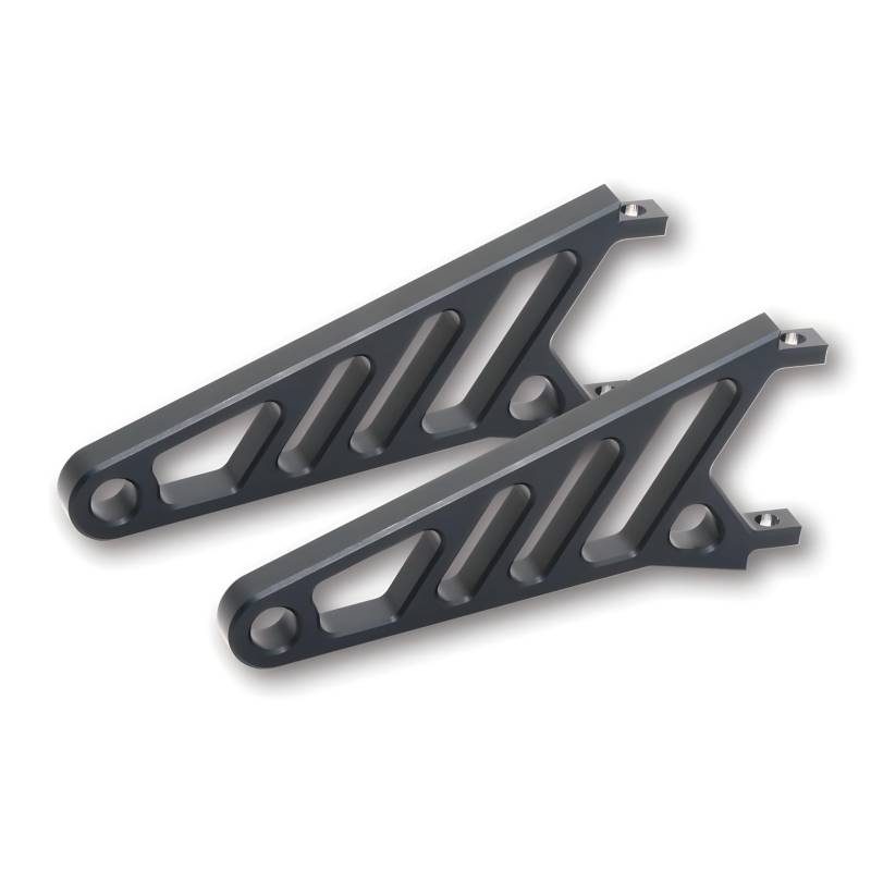 Lampenhalter Highsider CNC lang 114 x 10mm schwarz eloxiert 1 Paar von MXT