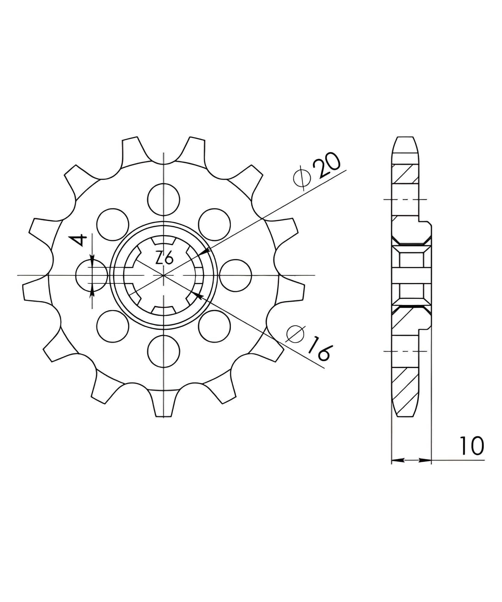 Ritzel Supersprox 428 14Z von MXT