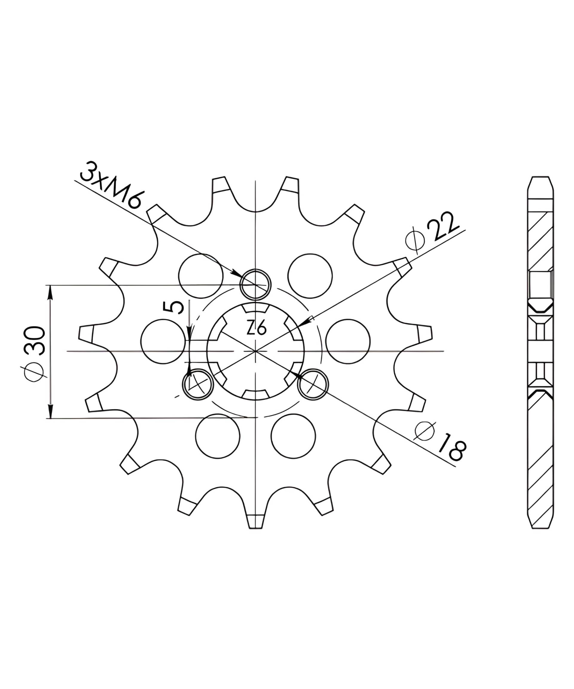 Ritzel Supersprox 520 12Z von MXT