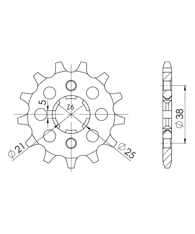 Ritzel Supersprox 520 12Z von MXT