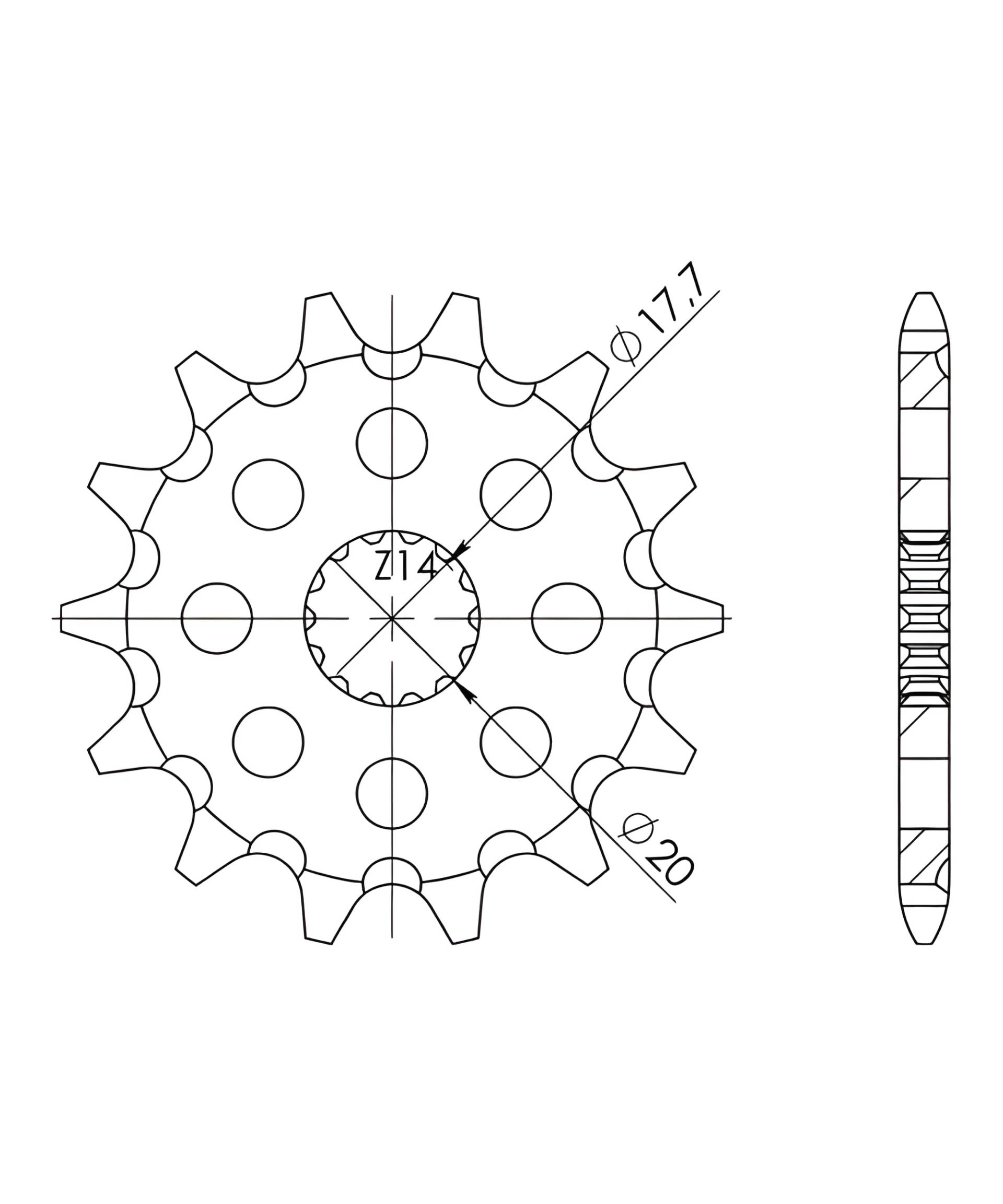 Ritzel Supersprox 520 13Z von MXT