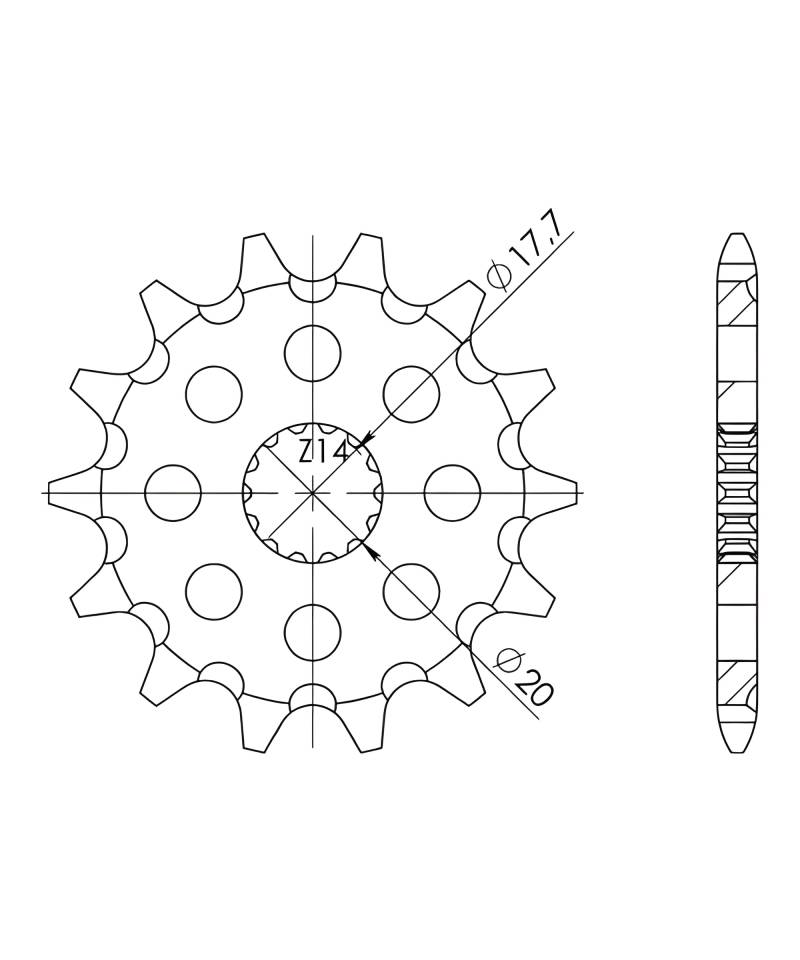 Ritzel Supersprox 520 13Z von MXT