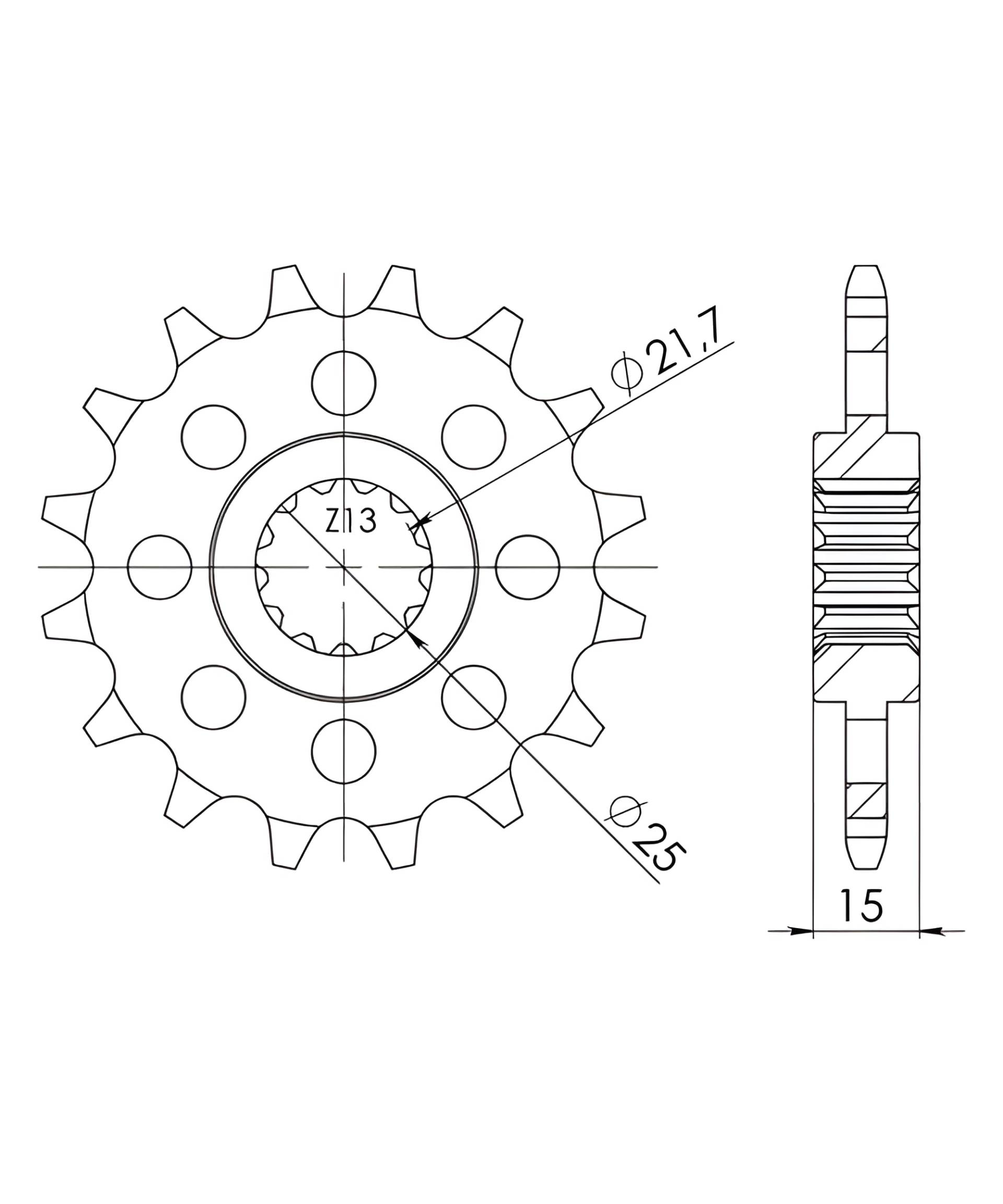 Ritzel Supersprox 525 15Z von MXT