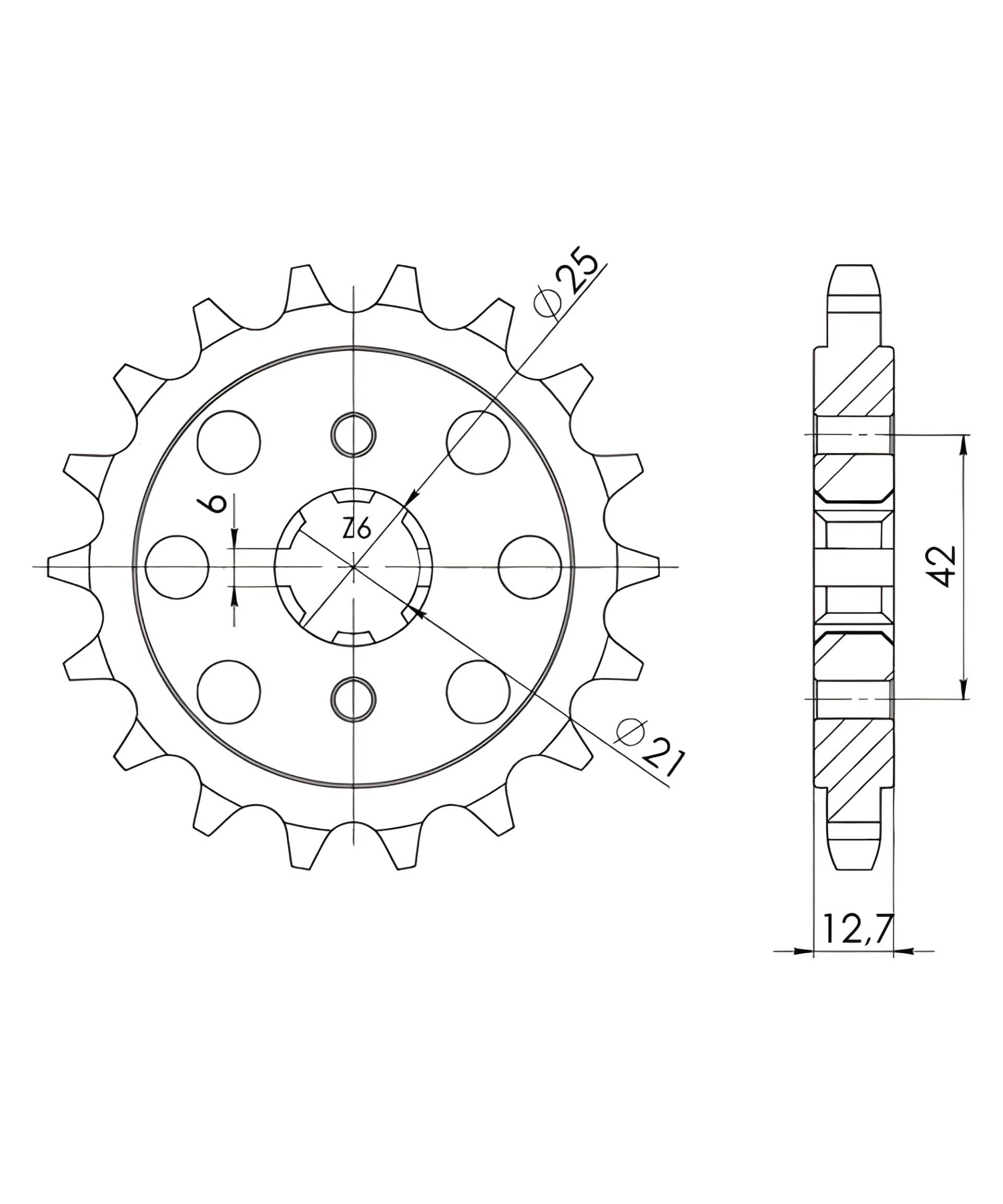 Ritzel Supersprox 530 17Z von MXT