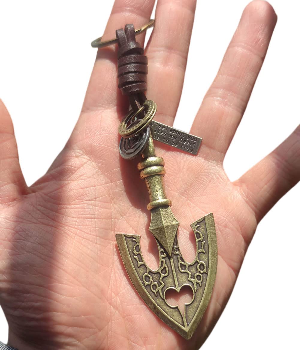 MYAROMA FINDINGS JoJo's Bizzare Adventure Pfeilkopf Schlüsselanhänger Antik Bronze Styling Leder Schlüsselanhänger, Pfeil stehen, Small MYAROMA FINDINGS JoJo's Bizzare Adventure Pfeilkopf Schlüsselanhänger Antik Bronze Styling Leder Schlüsselanhänger, Pfeil stehen, Small von MYAROMA FINDINGS