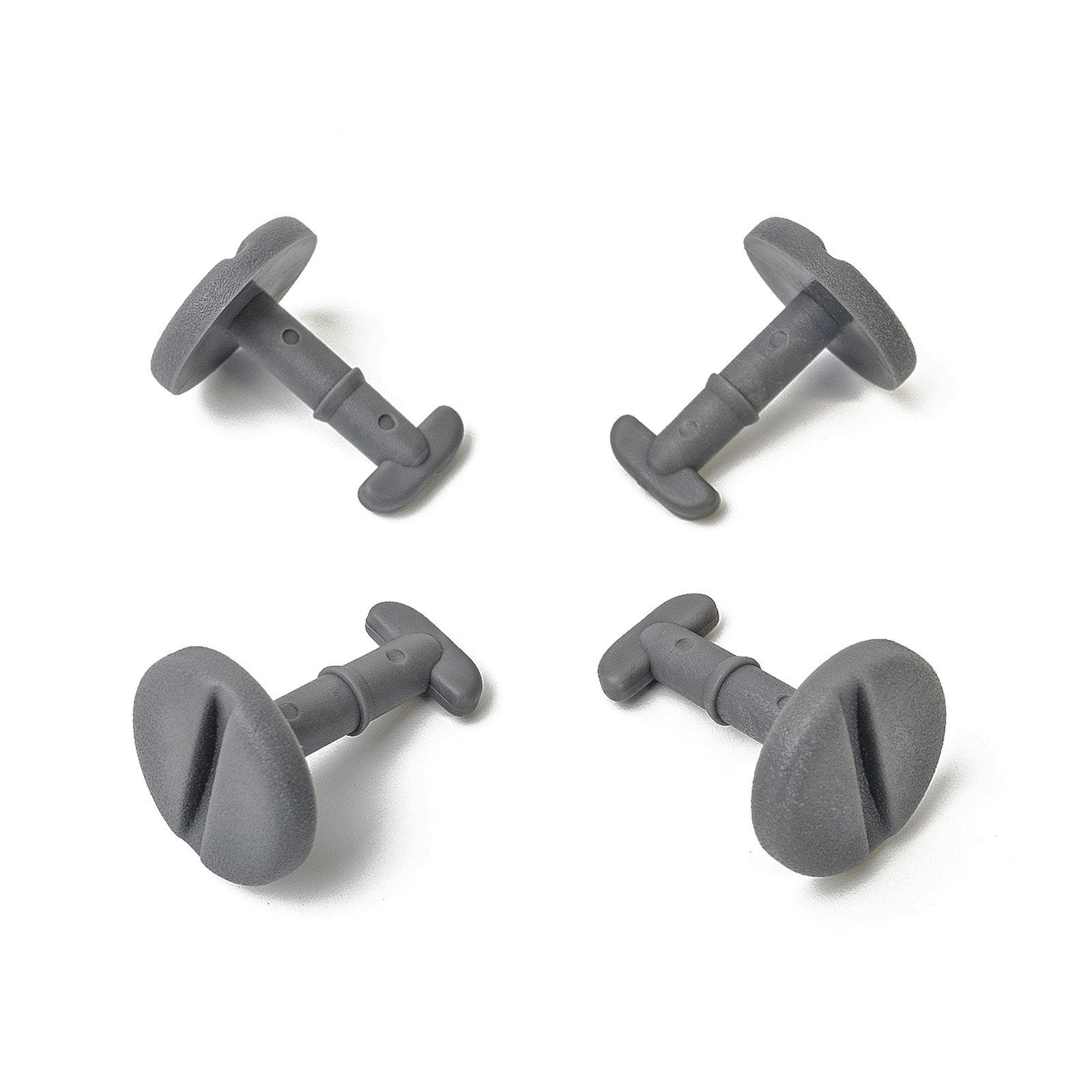 5X Fußmatten Clips in Grau Drehverschluss | 82119410191 von MYBA-AT