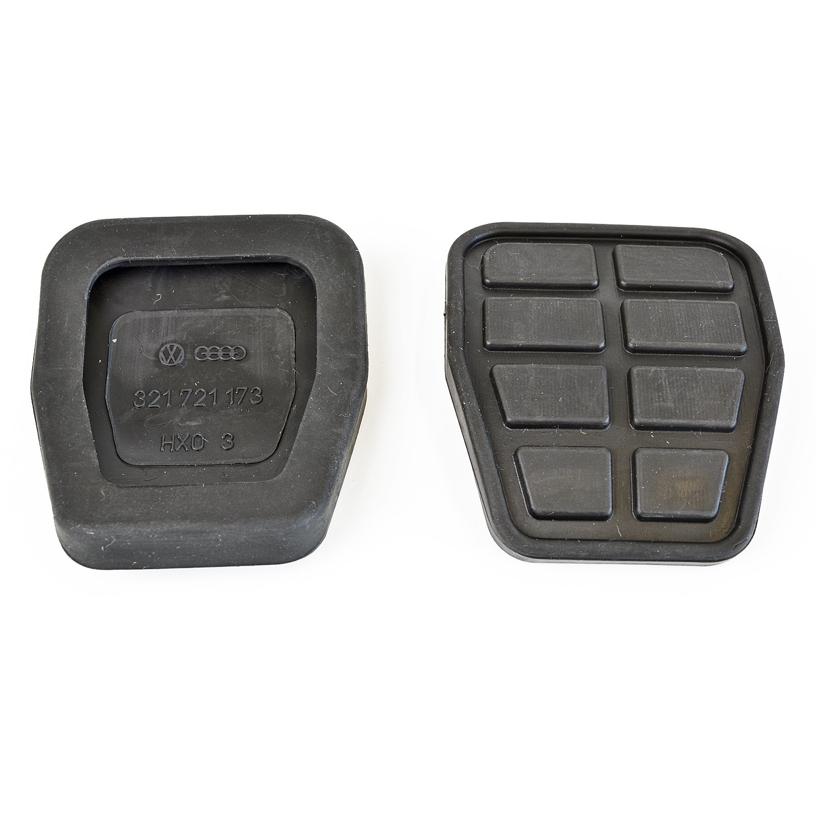 1x Bremspedal Kupplungspedal Gummi Belag passend für Audi VW Seat Skoda | 65 mm x 55 mm | 321721173 von MYBA-S