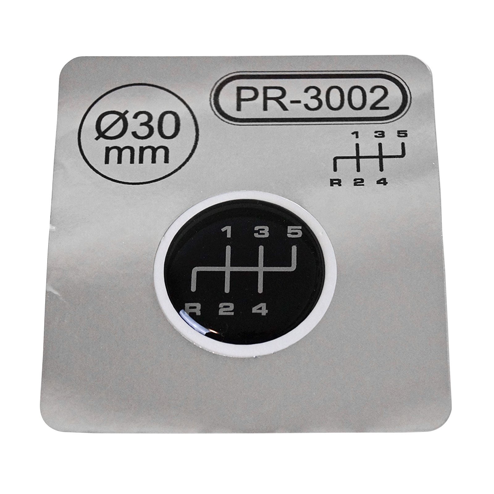 1x Schalthebel Aufkleber Durchmesser = 30 mm 5-Gang Schaltknauf Emblem Silikon Sticker | Schema 2 von MYBA-S
