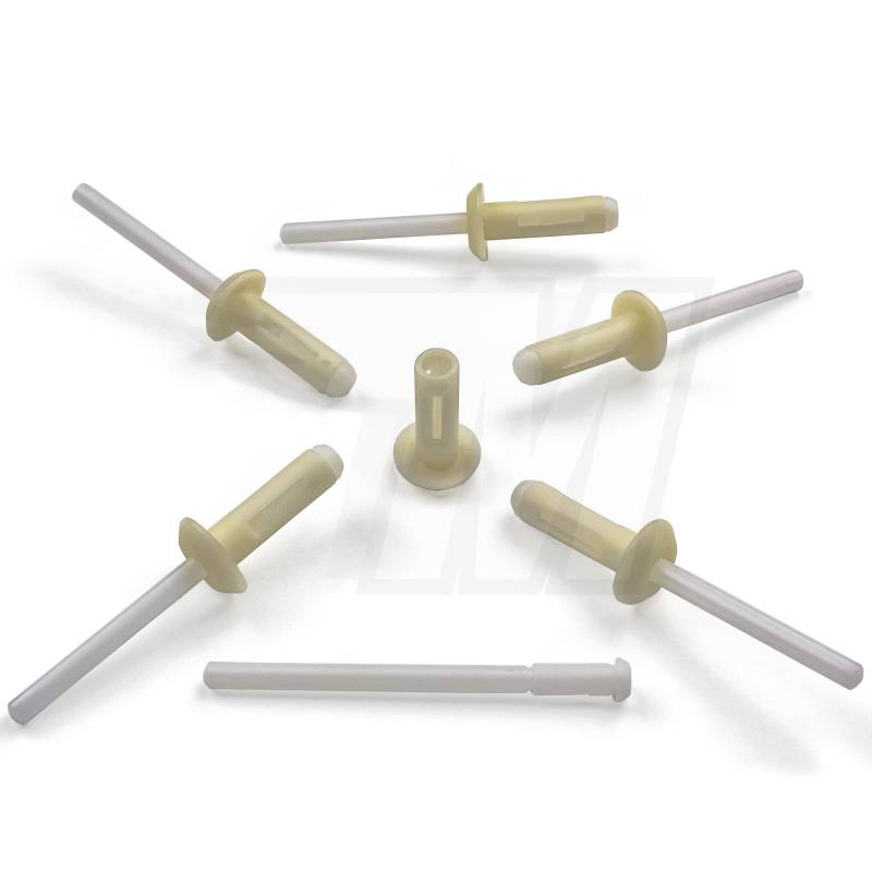 30x Kunststoff Niete 6 x 21 mm für 4er 5er 7er | 07147378241 von MYBA-S