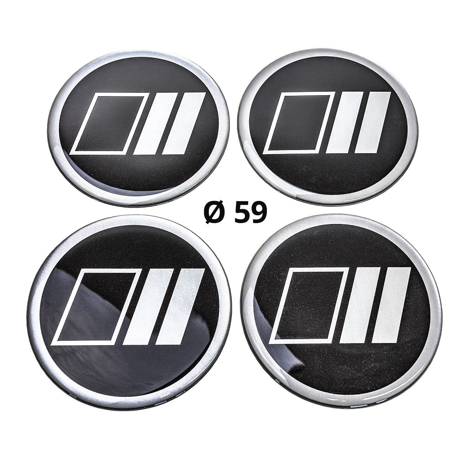 4x Silikon Aufkleber/Embleme für Nabenkappen | Motiv: Lines | Durchmesser: 59 mm 4x Silikon Aufkleber/Embleme für Nabenkappen | Motiv: Lines | Durchmesser: 59 mm von MYBA-S