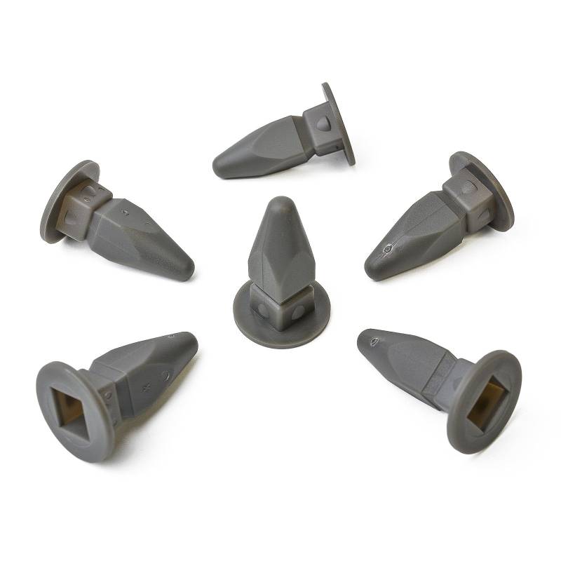 5x Befestigungs Clips in Grau aus Plastik | 357868143 von MYBA-S
