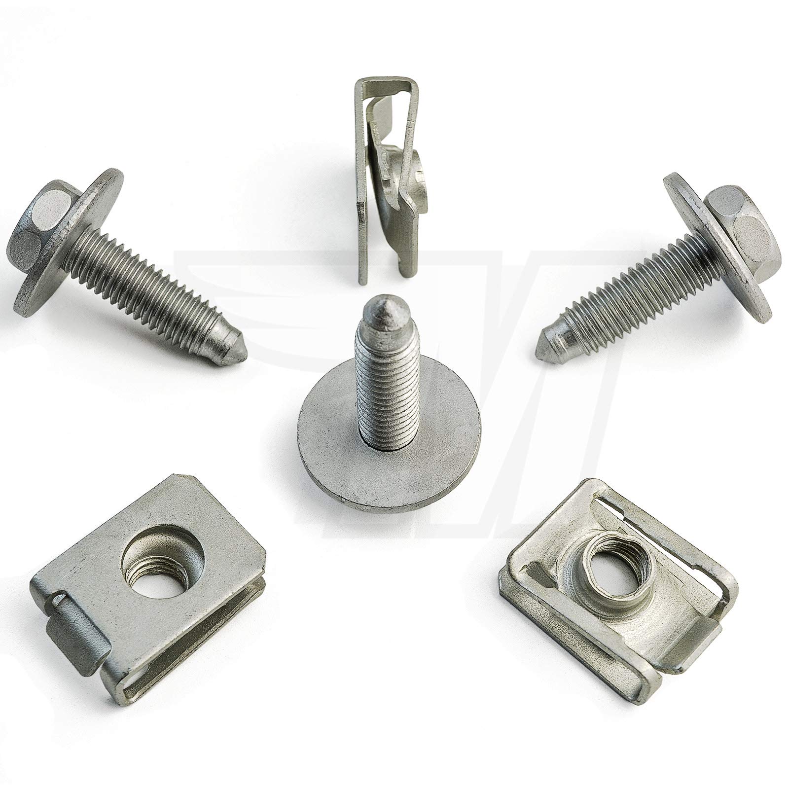 5x Set Metall Halteklammer + M8 Schraube für Motor-, Unterbodenschutz von MYBA-S