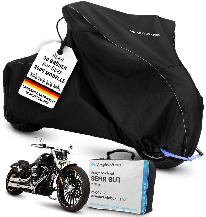 MYCOVER Motorrad Abdeckplane handgefertigt - Motorradabdeckung passend für Honda Goldwing Winterfest wasserdicht reißfest & robust Motorradplane Outdoor - Größe XXL (L260xB115xH150) von MYCOVER