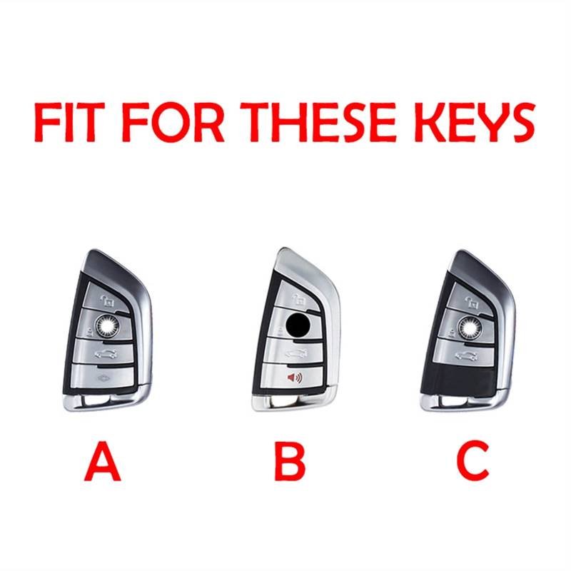 MYDH Autoschlüssel Schlüssel Hülle Schlüsselanhänger Tragbare Auto Key Case Cover Tasche Leder Mit Keychain Für BMW 5 7 Serie X1 X2 X3 X5 320LI 523LI 525LI 530 F10 E53 E90 F30 von MYDH