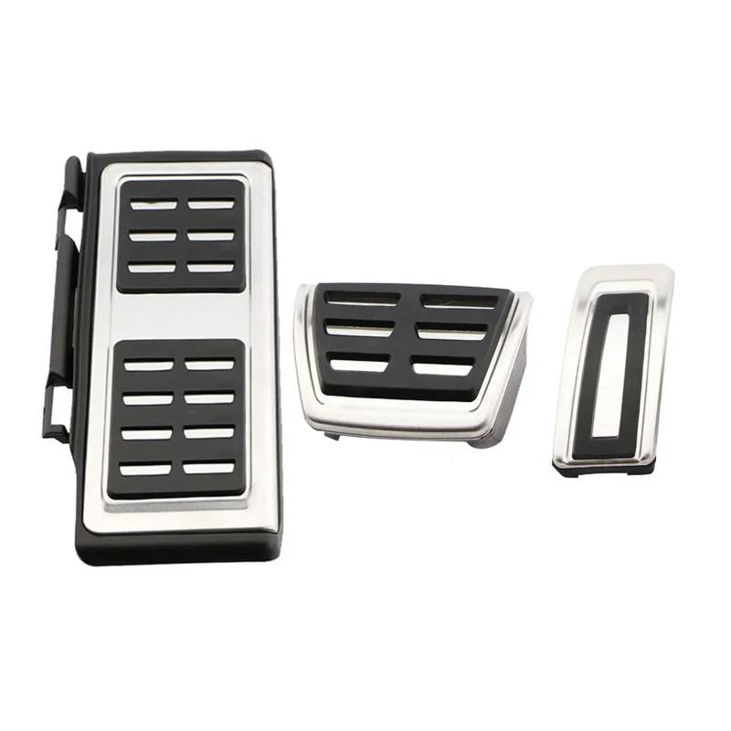 AT MT Auto-Fußpedale, kompatibel mit Skoda Octavia Mk4 Ⅳ NX 2019 2020 2021 2022, Gaspedal, Bremse, kein Bohren, Pedalabdeckung, Teile, Auto-Styling(3 pcs A) von MYKLNFOU