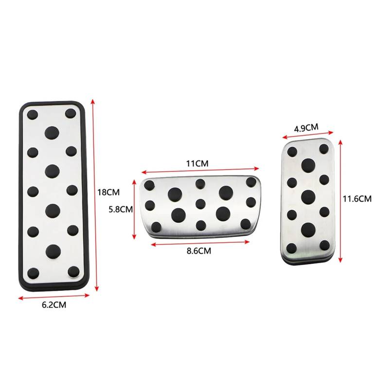 AT MT Kompatibel für Subaru Forester SG 2003–2005 Legacy IV V 2004–2014 Outback BL BP 2004–2006 Autopedale Gasbremsen-Restpedalabdeckung(AT with Rest) von MYKLNFOU
