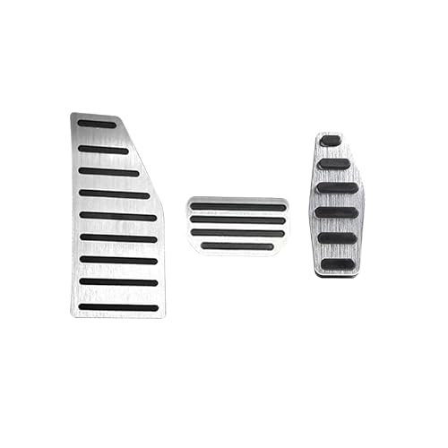 Auto Auto Fuß Gaspedal Kraftstoff Bremse Kupplung Pedale Abdeckung Kompatibel Für Suzuki Jimny JB74 JB64 2019 2020 2021 2022 Zubehör Auto Styling(AT and Rest Silver) von MYKLNFOU
