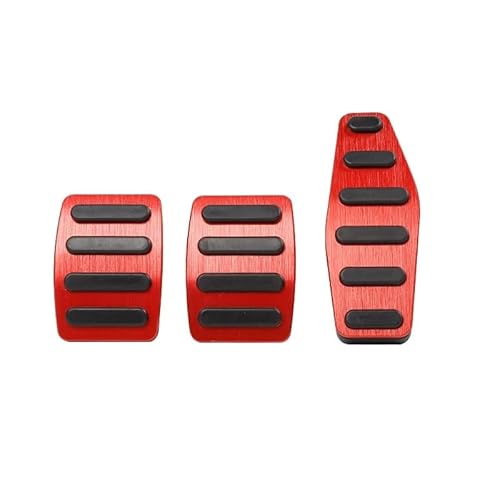 Auto Auto Fuß Gaspedal Kraftstoff Bremse Kupplung Pedale Abdeckung Kompatibel Für Suzuki Jimny JB74 JB64 2019 2020 2021 2022 Zubehör Auto Styling(MT Red) von MYKLNFOU