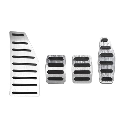 Auto Auto Fuß Gaspedal Kraftstoff Bremse Kupplung Pedale Abdeckung Kompatibel Für Suzuki Jimny JB74 JB64 2019 2020 2021 2022 Zubehör Auto Styling(MT and Rest Silver) von MYKLNFOU