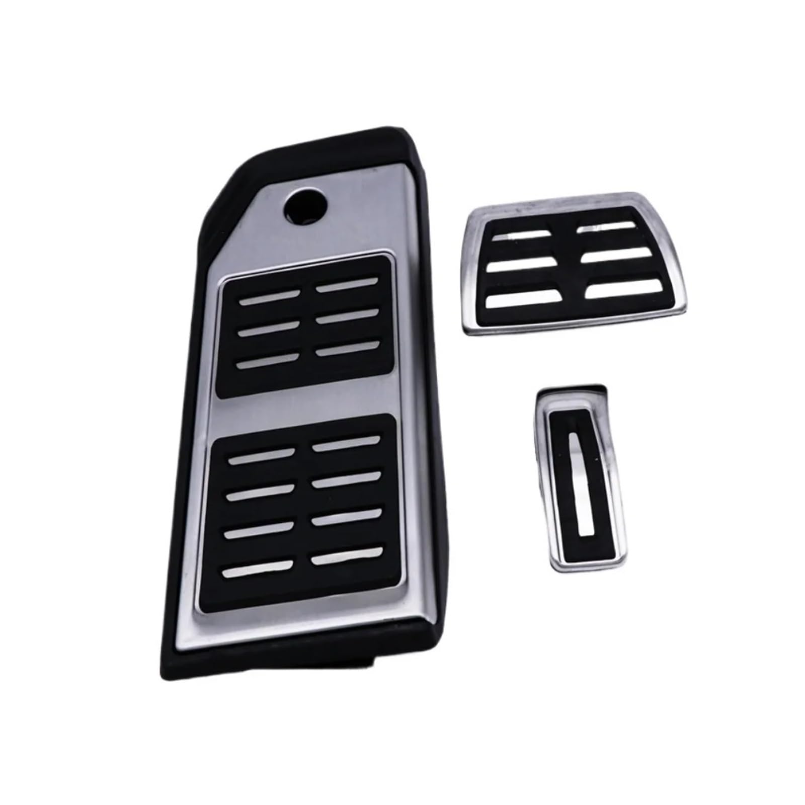 Auto-Edelstahlpedal, kompatibel für VW Touareg CR 2019–2025, Legierung, Gummi, rutschfest, Kraftstoffbremse, Fußstützenpolster, Abdeckung, Zubehör(3pcs) von MYKLNFOU