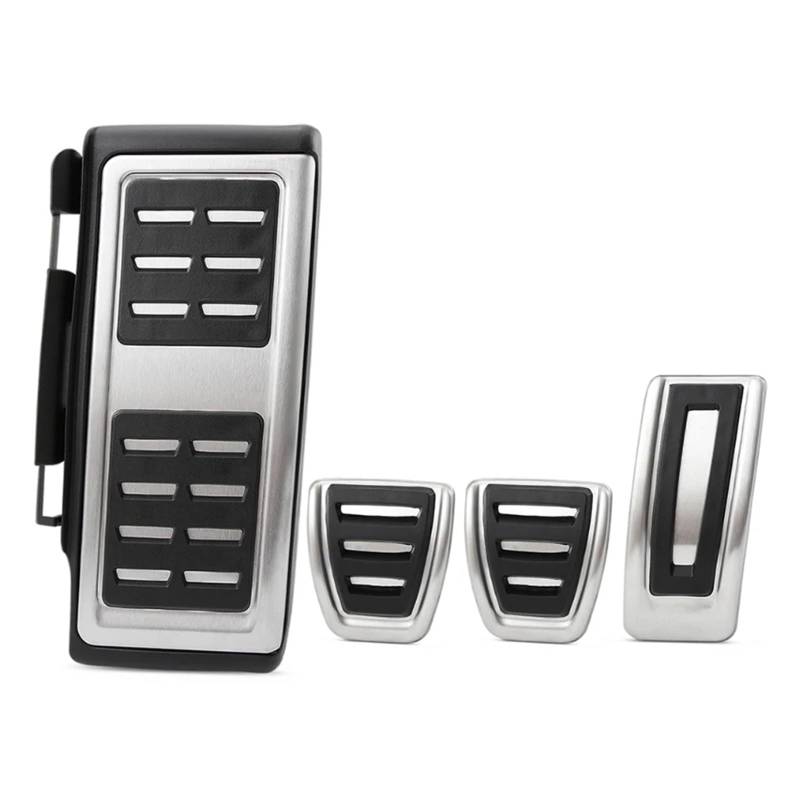 Auto-Fußpedale, kompatibel mit VW T-Cross Tcross C11 2018–2025, Bremspedal, rostfreie Gaspedalabdeckung, Aluminiumlegierung, Zubehör(4 pcs) von MYKLNFOU