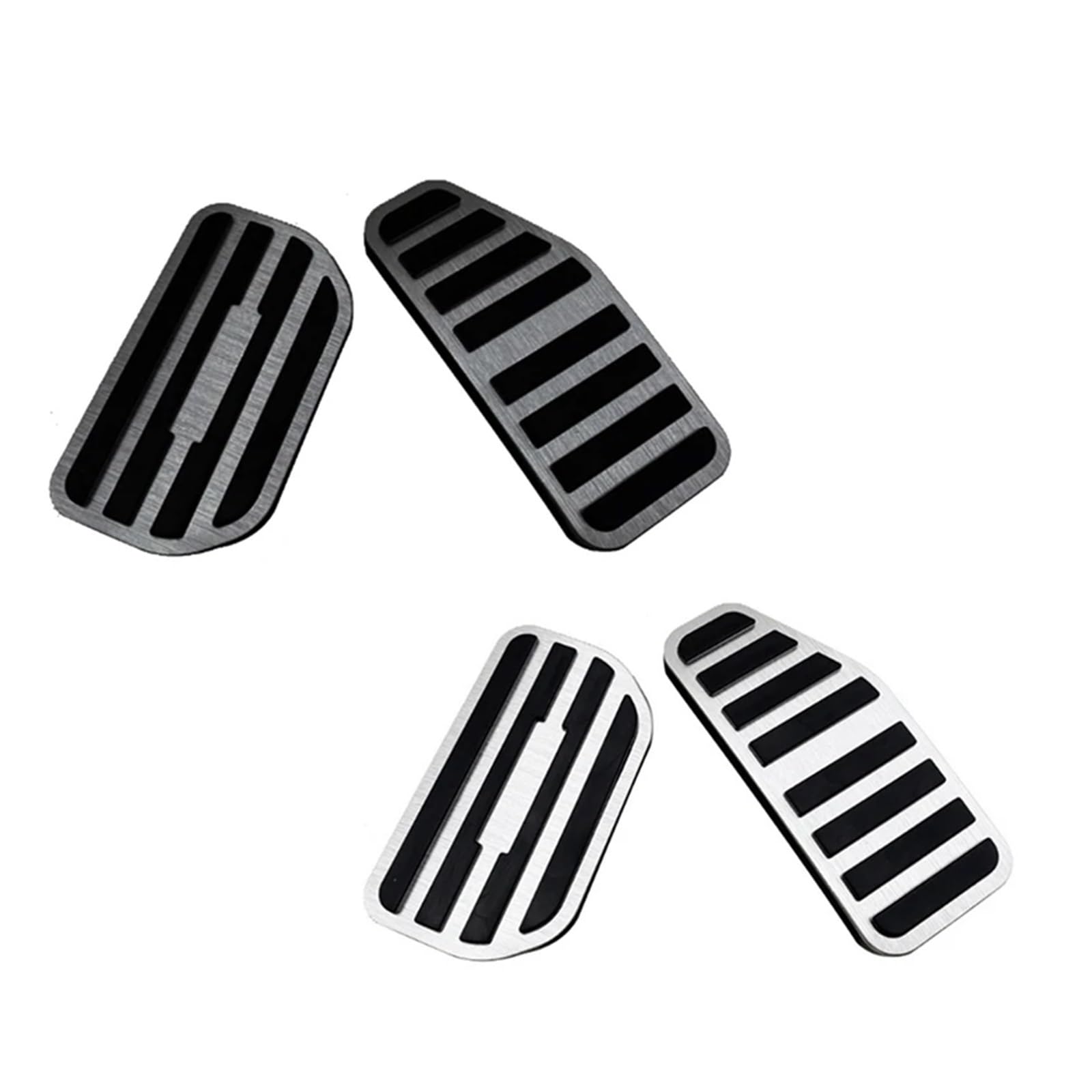 Auto-Gaspedal-Bremspedal-Pad-Abdeckungen aus Aluminiumlegierung, kompatibel mit Suzuki Swift ZC/ZD-Serie 2024+, Anti-Rutsch-Bremsaufkleber(Silver) von MYKLNFOU