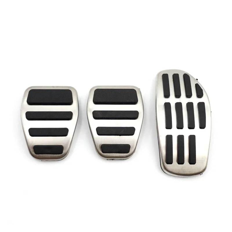 Autopedalabdeckungen, rutschfeste Unterlage, kompatibel mit Nissan Pulsar Tiida C13 2014–2018 AT MT, Auto-Gas-Fußbremspedal-Auflage, Aluminiumlegierung, Zubehör(3 pcs) von MYKLNFOU