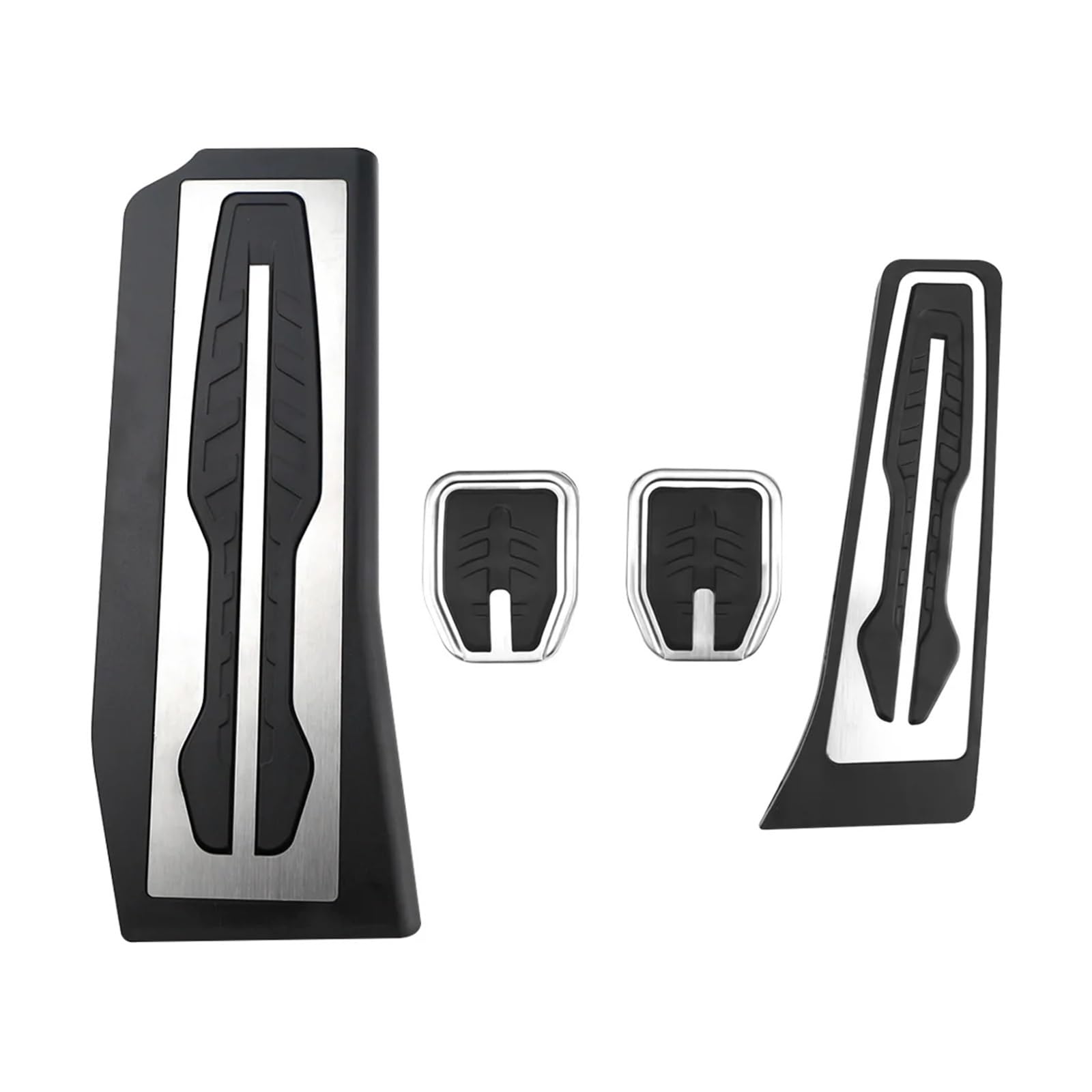 Autopedale, Pedal kompatibel für BMW G30 G31 Neue 5er-Serie 2017–2023 LHD Edelstahl Bremsgasbeschleuniger Fußstützenpolster Abdeckung Zubehör(4Pcs MT with rest) von MYKLNFOU