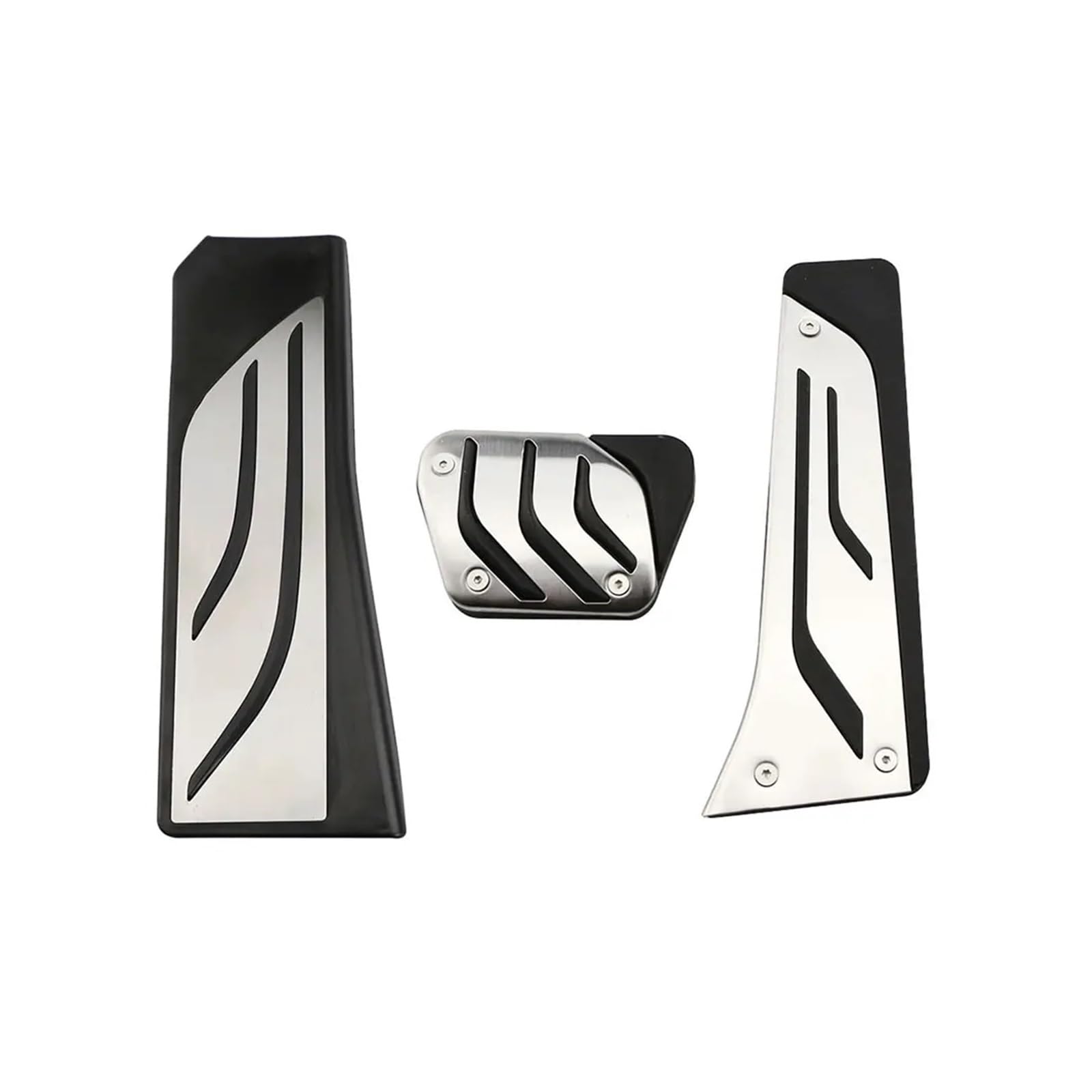 Autopedale Kompatibel für BMW X3 F25 2011–2017 X4 F26 2014–2017 LHD Kraftstoff Gas Bremse Kupplung Fußstütze Dead Pedal Pad Abdeckung ersetzen(AT With Rest) von MYKLNFOU