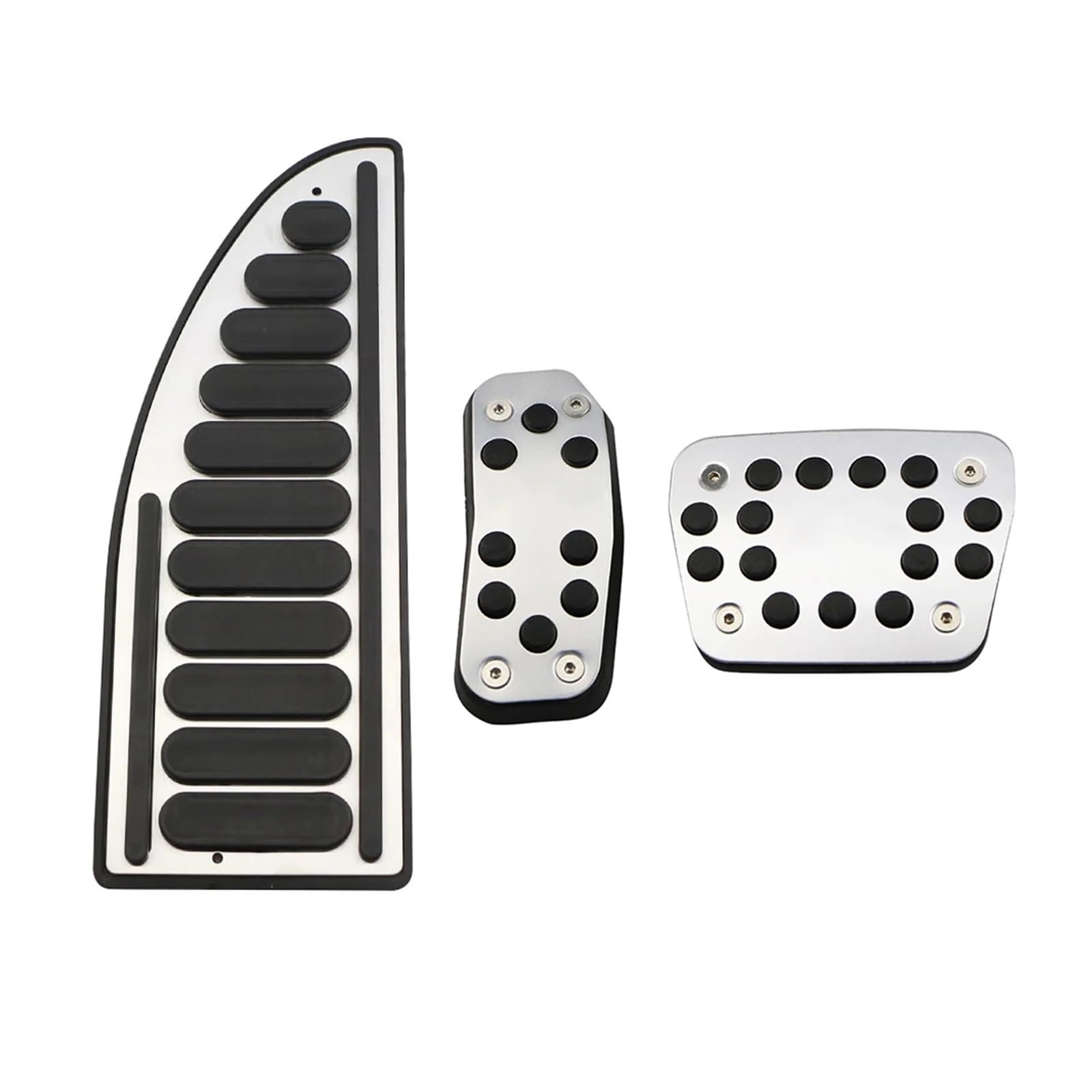 Autopedale Kompatibel für Ford Fiesta MK7 VI VII WT B299 2008~2022 Edelstahl-Gasbeschleunigerbremse Rutschfeste Restfußpedalabdeckungspads(3 pcs) von MYKLNFOU