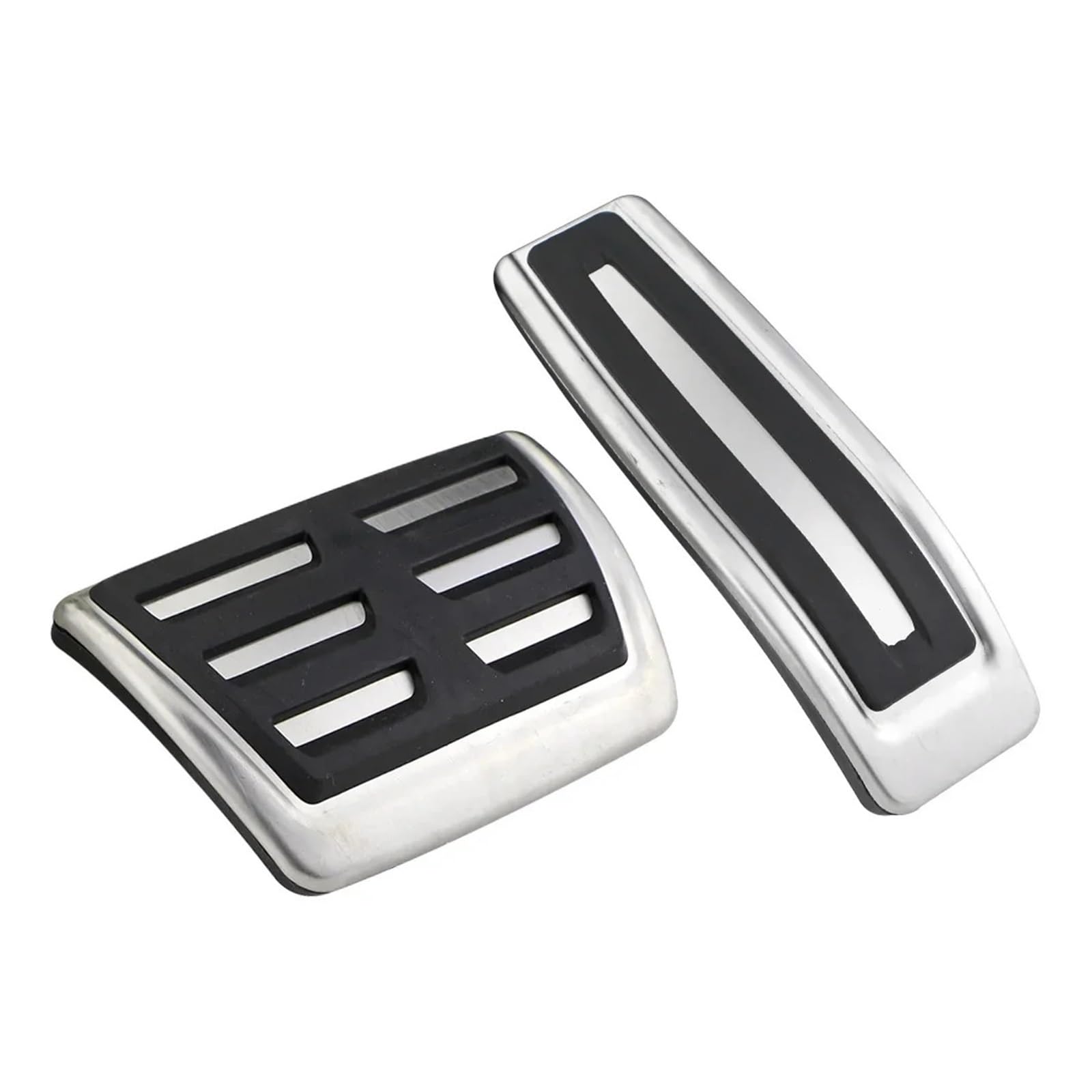 Edelstahl, kompatibel für Audi Q7 4L 06–2015, für VW Touareg 07–18, kompatibel für Porsche Cayenne 07–16, Auto-Gasbrems-Fußstützenpedalabdeckung(AT 2 pcs) von MYKLNFOU