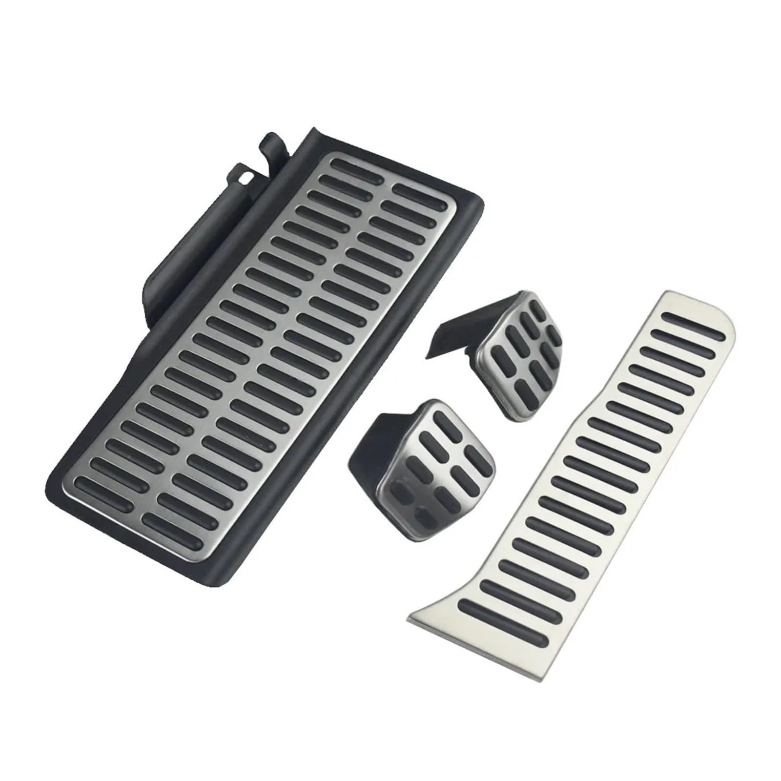 Edelstahl AT MT Autopedale Kompatibel für VW CC Passat B6 B7 R36 R-line Kompatibel für Skoda Superb LHD Auto Pedalabdeckung(4 pcs) von MYKLNFOU