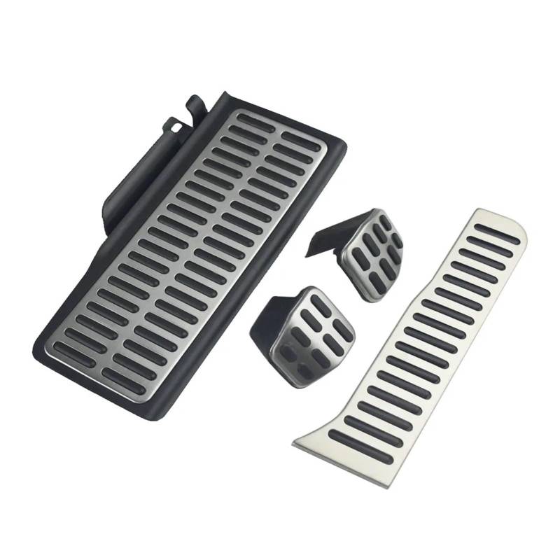 Edelstahl AT MT Autopedale Kompatibel für VW CC Passat B6 B7 R36 R-line Kompatibel für Skoda Superb LHD Auto Pedalabdeckung(4 pcs) von MYKLNFOU