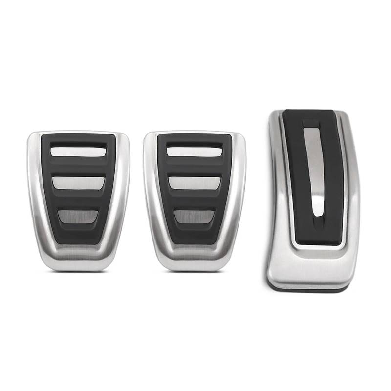Edelstahl-Autopedale, kompatibel für Audi TT Mk3 FV 8S 2014 2015 2016 2017 2018 2019 2020 2021 2022, rutschfeste Gas-/Kraftstoffbremspedalauflagen(3 pcs) von MYKLNFOU