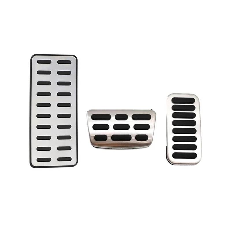 Edelstahl-Bremspedalauflage für Autos, kompatibel mit Hyundai I20-Zubehör 2022 2021 2020 BC3 BI3, Aluminium, rutschfest, ohne Bohren, Pedalabdeckung(3 pcs A) von MYKLNFOU