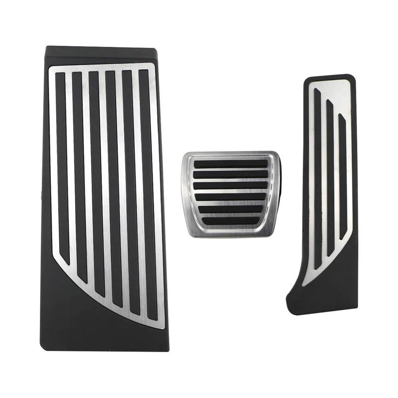 Kompatibel für Alfa Romeo Giulia Stelvio 2016–2023 LHD-Pedale, Gaspedal, Bremspedalabdeckung, Fußstützenplatte, Kupplungsbeläge, Auto-Styling(3pcs For Stelvio) von MYKLNFOU