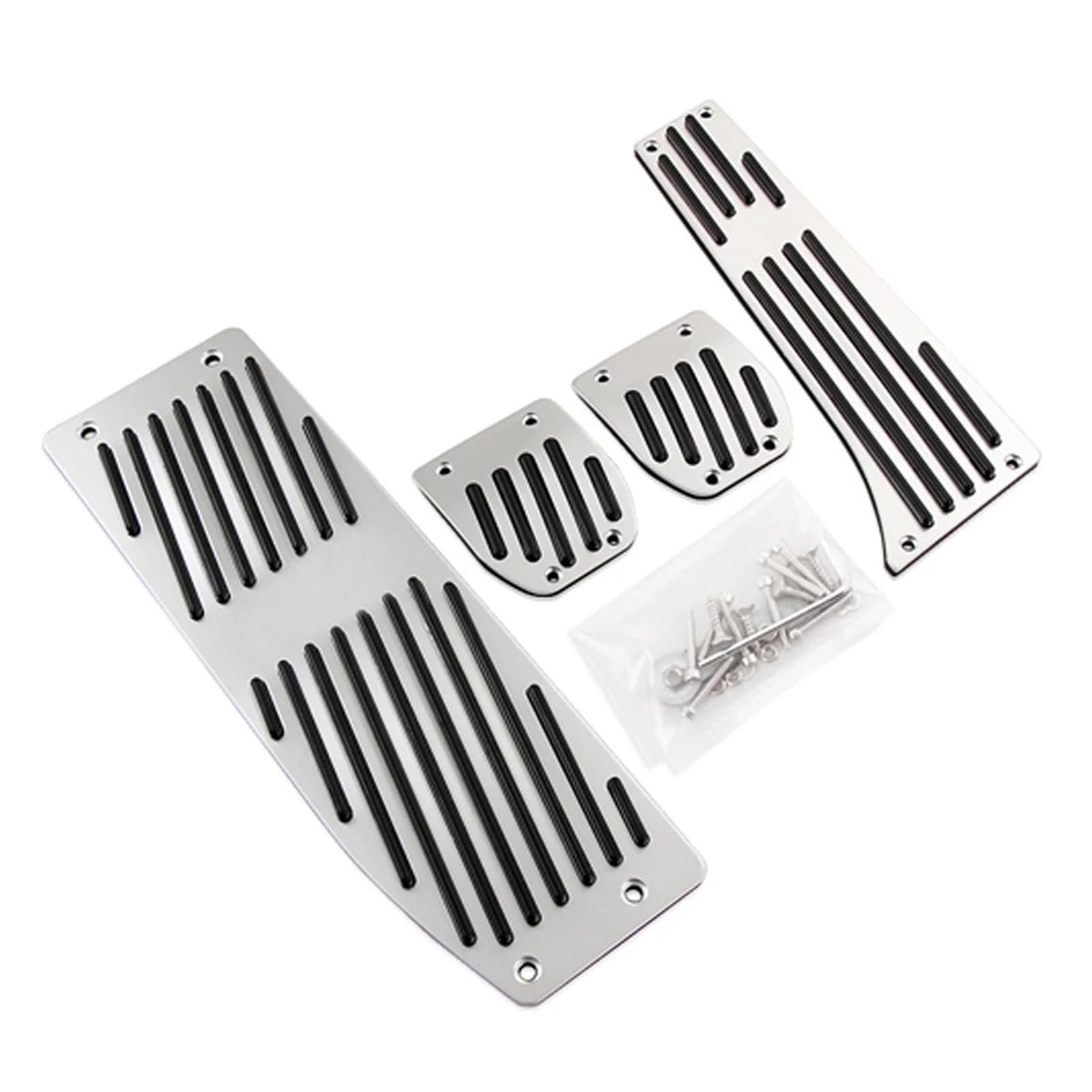 Nicht bohrende, rutschfeste Gaspedalauflagen für die Fußstütze der Kraftstoffbremse, kompatibel mit BMW 1,3er-Serie X1 E39 E46 E87 E90 E91 E92, Auto-Styling(Drill 4pcs for MT) von MYKLNFOU
