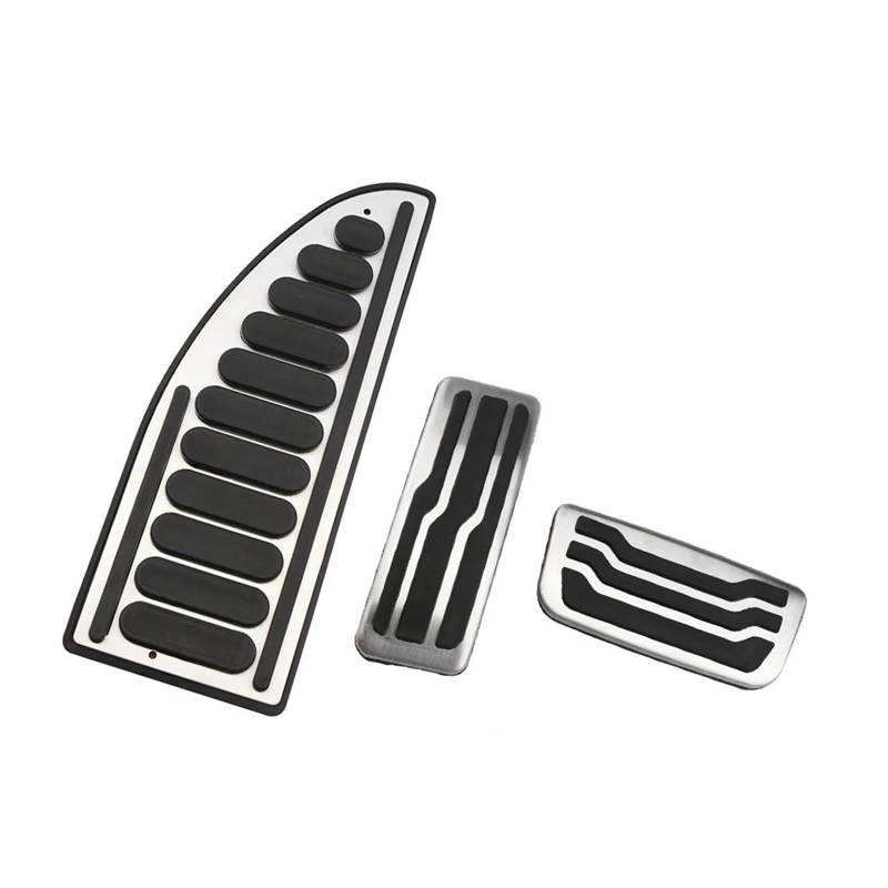 Pedalabdeckung Kompatibel für Ford Ranger Everest 2015-2023 Pedale Auto Gaspedal Kraftstoff Gas Bremspedal Abdeckung Pads Edelstahl(AT with Rest) von MYKLNFOU