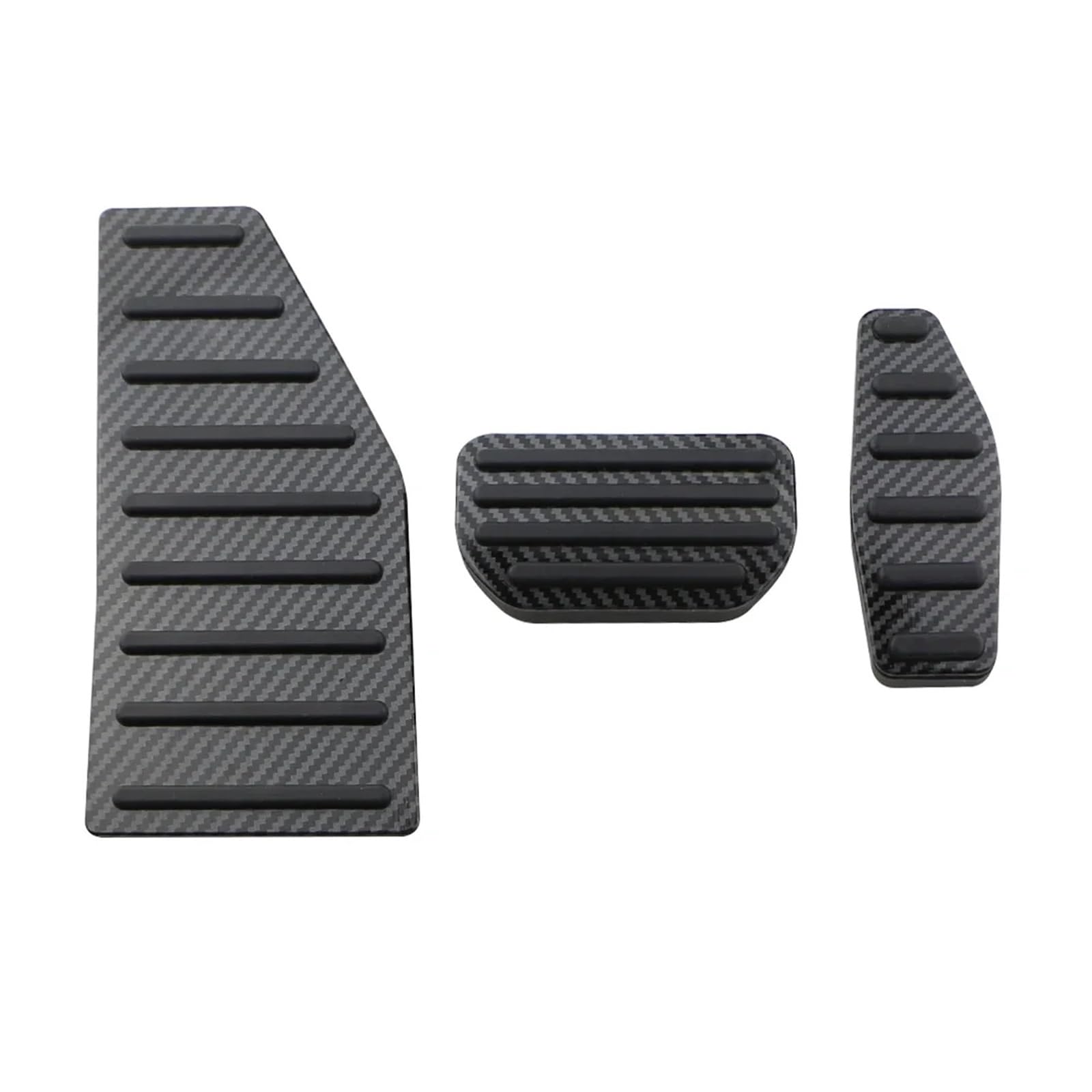 Pedalabdeckung Kompatibel für Suzuki Jimny JB64 JB74 2018 2019 2020 2021 2022 AT MT Carbon Fiber Auto Fußstütze Pedale Schutzpolster Teile(AT with Rest) von MYKLNFOU