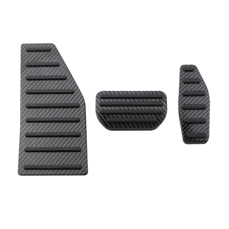 Pedalabdeckung Kompatibel für Suzuki Jimny JB64 JB74 2018 2019 2020 2021 2022 AT MT Carbon Fiber Auto Fußstütze Pedale Schutzpolster Teile(AT with Rest) von MYKLNFOU
