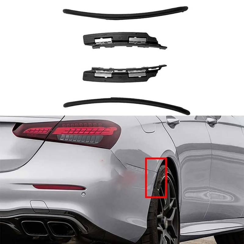 Kotflügelverbreiterung Schmutzfänger Spritzschutz Bogen Rad Augenbraue für Mercedes Benz W213 E200 E250 E300 E400 E53 E63 E43 AMG Limousine 2016–2022 von MYMOMS