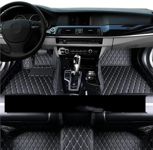 Auto-Fußmatte Auto Fußmatten Für Mercedes Für Benz EQE V295 Limousine 2022-2025 Leder Pad Abdeckung Auto Zubehör 2020 Gummimatten Auto (Farbe : LHD Black Beige) von MYVPRO