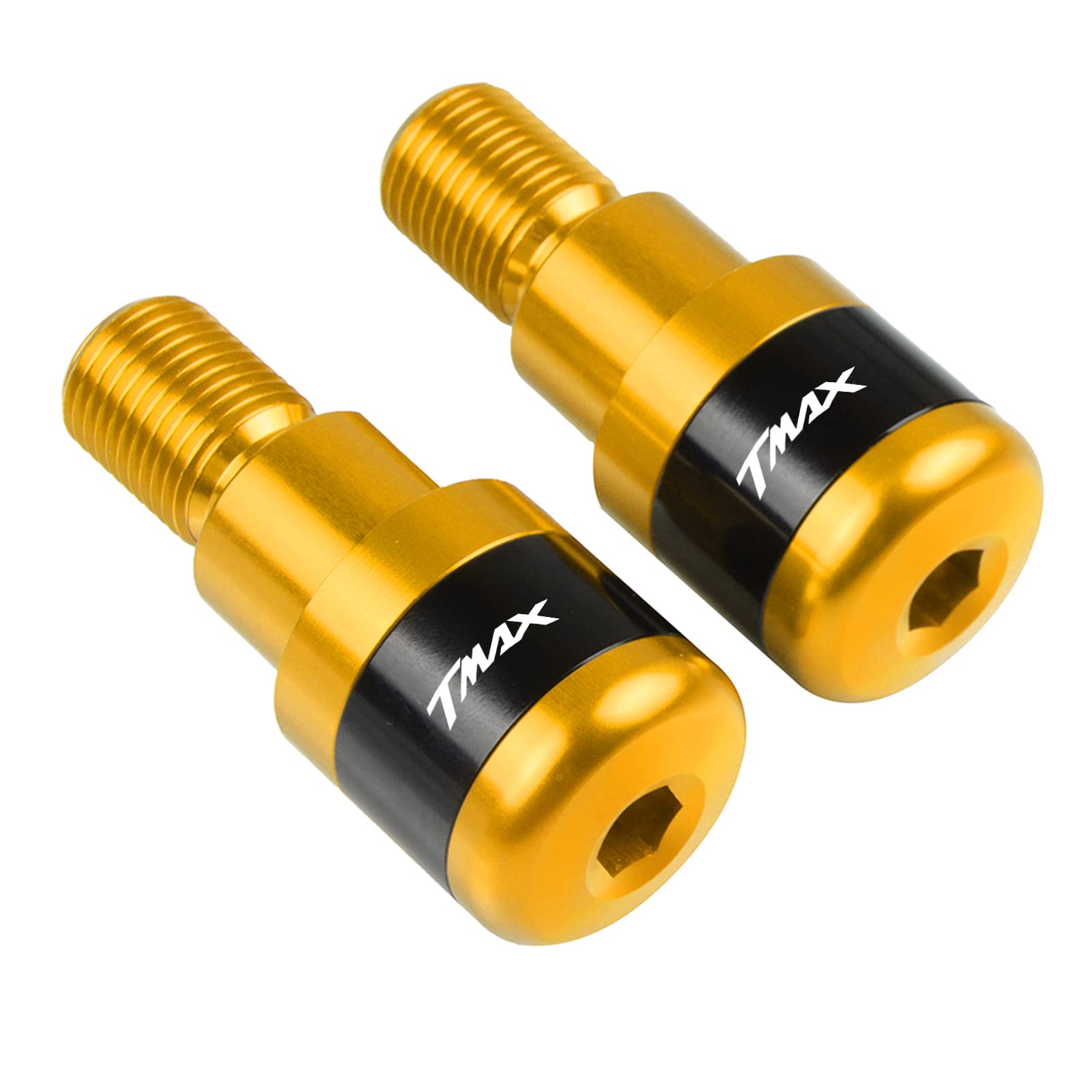 Tmax Motorrad Lenkerenden Getriebe Balanced Plug Slider Lenker Endkappe Griffe Aluminium für TMAX 500 2008-2016 TMAX 530 2006-2019 TMAX530 SX DX 2017 2018 2019-Gold von MZ-STORE