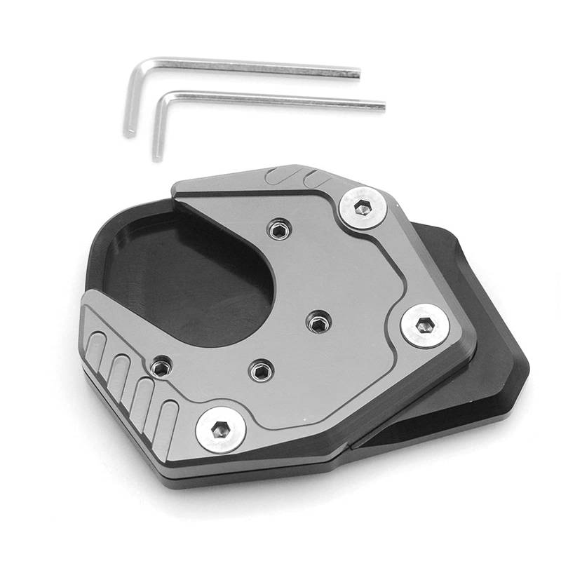 MZ-STORE X-ADV X ADV Motorrad CNC Aluminium Seitenständer Vergrößern Seitenständer Platte für X-ADV X ADV 750 2017 2018 2018 (Schwarz+Grau) von MZ-STORE
