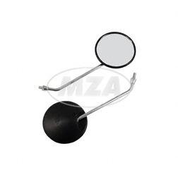 Simson Rückblickspiegel-Set, verchromter Spiegelarm für Motorrad, Grau, Schwarz, Weiß, Lenkerhalterung oder Windschutzscheibenhalterung, Spiegel, Motorradspiegel Simson Rückblickspiegel-Set, verchromter Spiegelarm für Motorrad, Grau, Schwarz, Weiß, Lenkerhalterung oder Windschutzscheibenhalterung, Spiegel, Motorradspiegel von MZA GmbH - Offizieller Händler